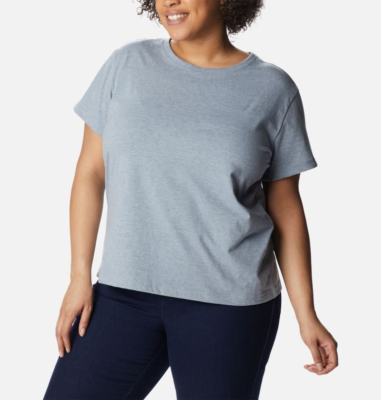 Tricouri Columbia Sapphire Point Scurte Sleeve Dama Gri | Plus Size AU9ZAS701